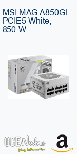 MSI MAG A850GL PCIE5 White, 850 W MSI MAG A850GL PCIE5 White, 850 W